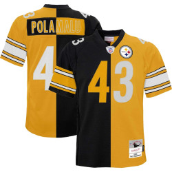 Troy Polamalu Pittsburgh Steelers Mitchell & Ness Split Legacy Black/Gold Jersey - Youth