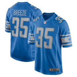Brady Breeze Detroit Lions Home Player Game Blue Jersey - Men