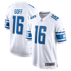 Jared Goff Detroit Lions Team Game White Jersey - Men