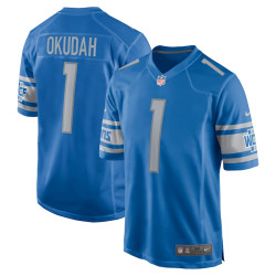 Jeff Okudah Detroit Lions Game Blue Jersey - Men
