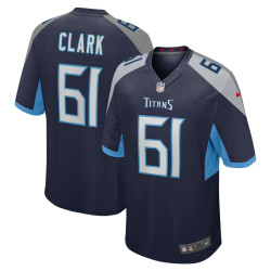 Le'Raven Clark Tennessee Titans Home Player Game Navy Jersey - Men