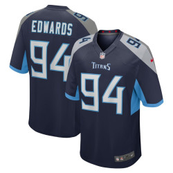 Mario Edwards Tennessee Titans Home Player Game Navy Jersey - Men