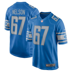 Matt Nelson Detroit Lions Game Blue Jersey - Men