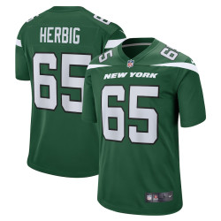 Nate Herbig New York Jets Player Game Gotham Green Jersey - Men