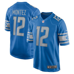 Steven Montez Detroit Lions Home Player Game Blue Jersey - Men