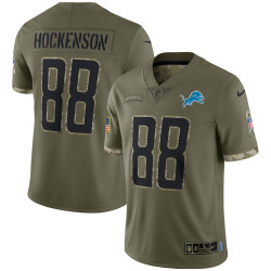 T.J. Hockenson Detroit Lions 2022 Salute To Service Limited Olive Jersey - Men