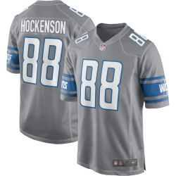 T.J. Hockenson Detroit Lions Game Silver Jersey - Men
