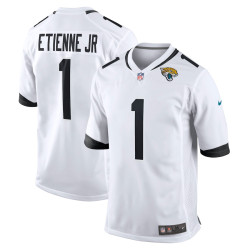 Travis Etienne Jr. Jacksonville Jaguars Player Game White Jersey - Men Travis Etienne Jr. Jacksonville Jaguars Player Game White Jersey - Men