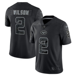 Zach Wilson New York Jets RFLCTV Limited Black Jersey - Men