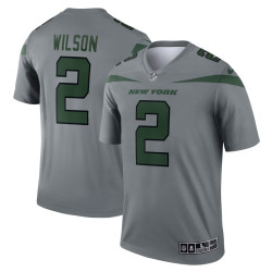 Zach Wilson New York Jets Inverted Legend Gray Jersey - Men