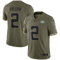 Zach Wilson New York Jets 2022 Salute To Service Limited Olive Jersey - Men
