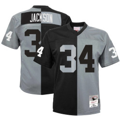 Bo Jackson Las Vegas Raiders Mitchell & Ness Split Legacy Black/Silver Jersey - Youth