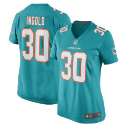 Alec Ingold Miami Dolphins Player Game Aqua Jersey - Women