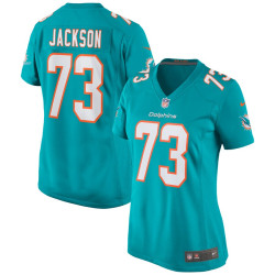Austin Jackson Miami Dolphins Game Aqua Jersey - Women