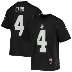 Derek Carr Las Vegas Raiders Replica Player Black Jersey - Youth