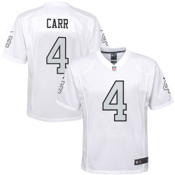 Derek Carr Las Vegas Raiders Color Rush Game White Jersey - Youth