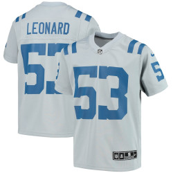 Shaquille Leonard Indianapolis Colts Inverted Team Game Gray Jersey - Youth