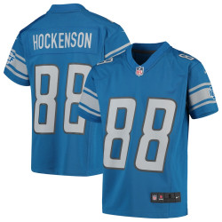 T.J. Hockenson Detroit Lions Game Blue Jersey - Youth
