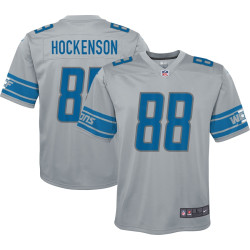 T.J. Hockenson Detroit Lions Inverted Game Silver Jersey - Youth