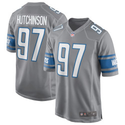 Aidan Hutchinson Detroit Lions Game Silver Jersey - Men