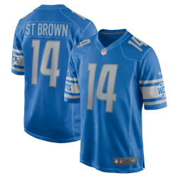 Amon-Ra St. Brown Detroit Lions Player Game Blue Jersey - Men