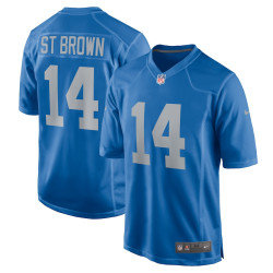 Amon-Ra St. Brown Detroit Lions Player Game Blue Jersey - Men
