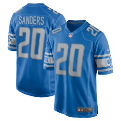 Barry Sanders Detroit Lions Game Retired Player Blue Jersey - Men