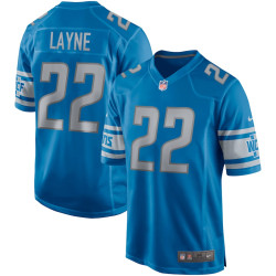 Bobby Layne Detroit Lions Game Retired Player Blue Jersey - Men