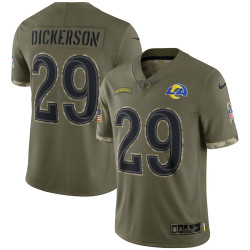 Eric Dickerson Los Angeles Rams 2022 Salute To Service Retired Player Limited Olive Jersey - Men