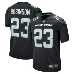 James Robinson New York Jets Alternate Player Game Stealth Black Jersey - Men