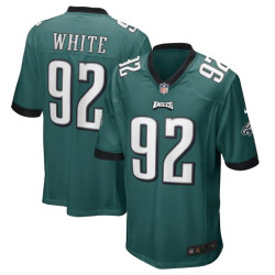 Reggie White Philadelphia Eagles Game Retired Player Midnight Green Jersey - Men